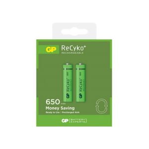 باتری نیم قلمی قابل شارژ جی پی مدل ReCyko Plus 650 بسته دو عددی