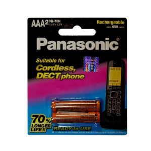 باتری نیم قلمی قابل شارژ پاناسونیک  بسته 2 عددی