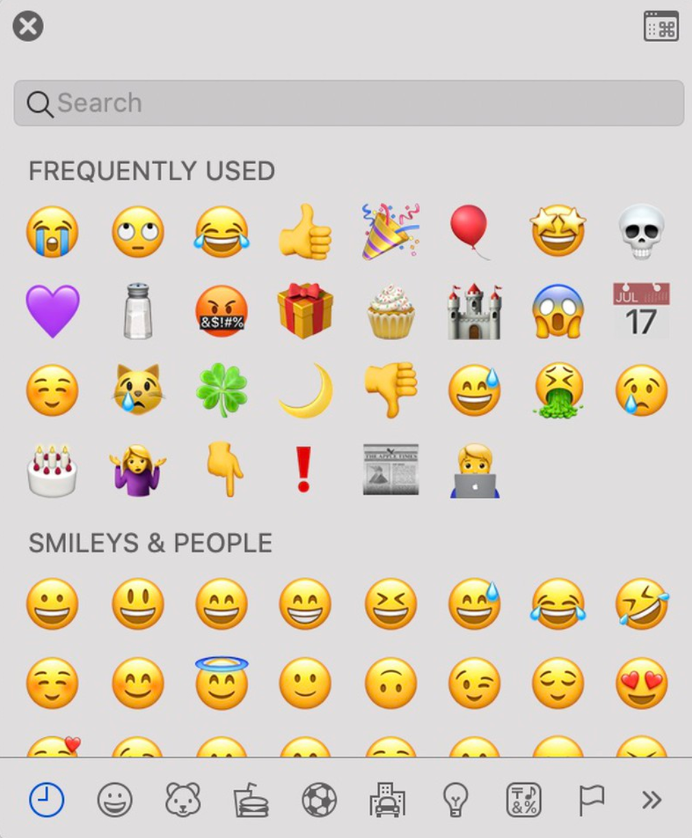 emoji ios 14 search