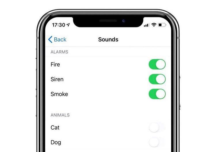 sound recognition ios 14 