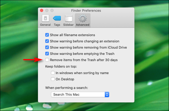 mac remove item from recycle